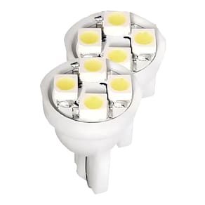 Par Lâmpada Esmagada Grande 12v 4 Leds Branco Hi Sinalização
