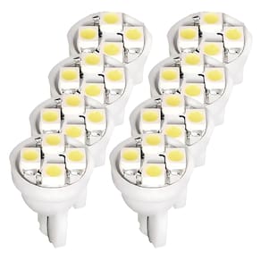 8 Lâmpada Esmagada Grande 12v 4 Leds Branco Hi Sinalização