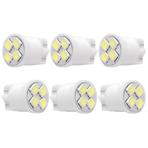 6 Lampada Esmagada Grande Pingao 4 Leds Branco 24v 6 Pcs Meia