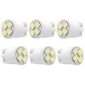 6 Lampada Pingao 4 Leds Branco Caixa 6 Pcs Meia Luz Painel Lu