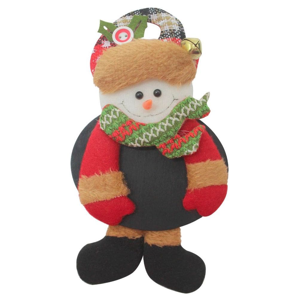 Kit 8 Enfeites De Natal Com Lousa Boneco De Neve 18cm