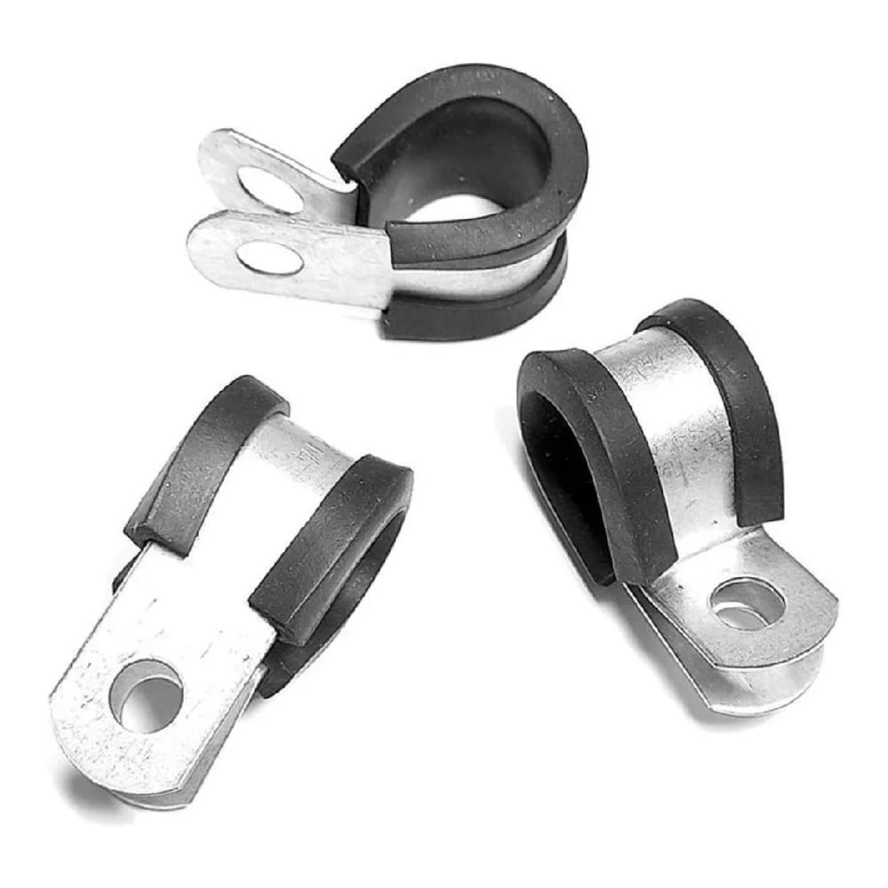 Abraçadeira De Borracha Emborrachada 18mm Furo 6mm - 20 Peças