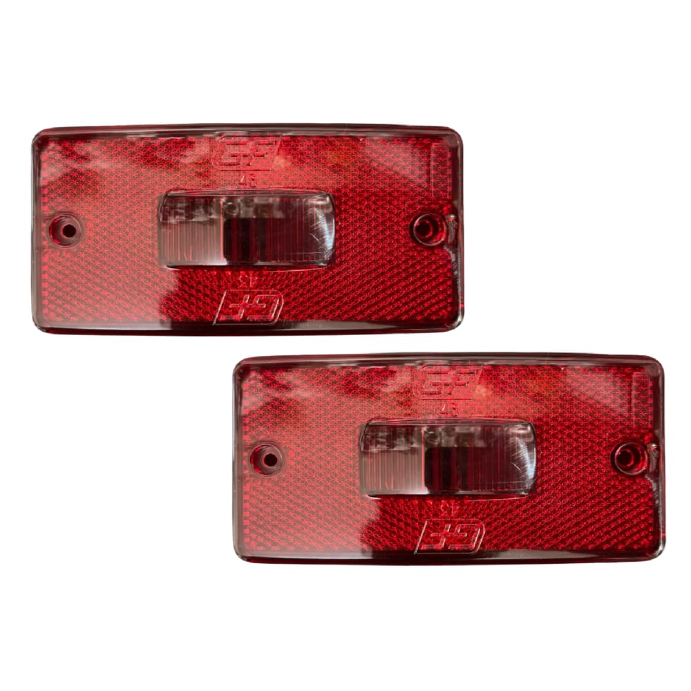2 Lente Lanterna Lateral Caminhão Carreta Vermelho Gf0.043