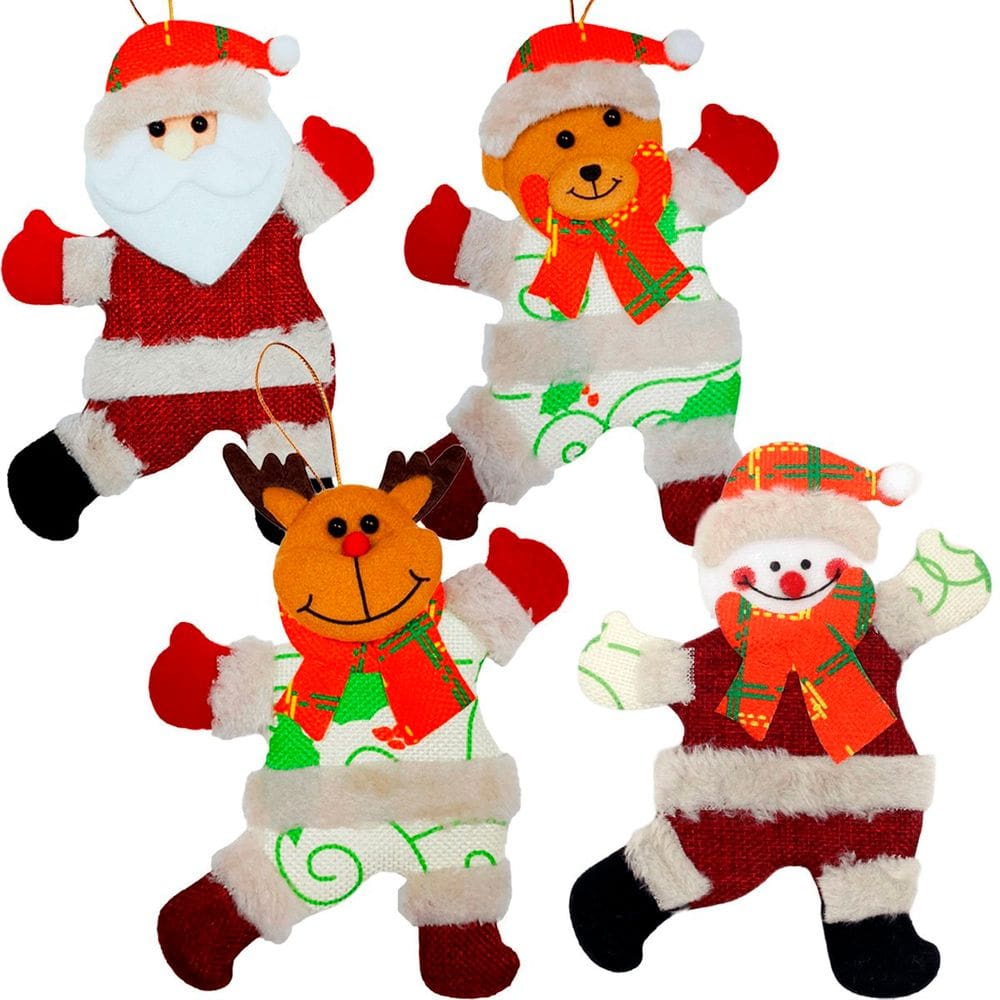 Kit 16 Pendente Árvore Natal Noel Rena Urso Boneco Neve 19cm