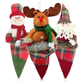 Kit 6 Enfeites Árvore Natal Noel Rena Boneco Neve Natalino