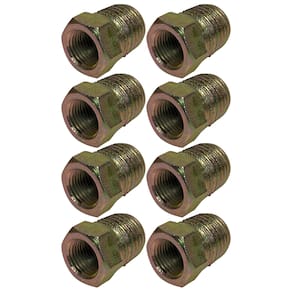 8 Bucha Redução Aço Metal Rosca Macho 1/2 X 3/8 Femea