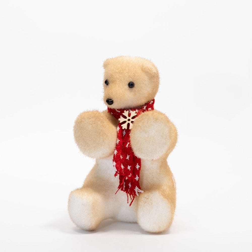 Kit 2 Enfeites Urso Pendente Decoração Natal Em Isopor 18cm