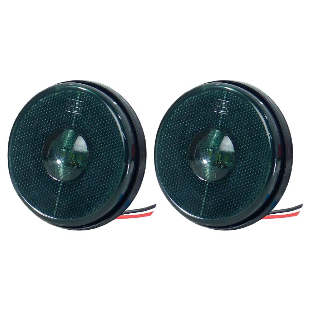 2 Sinaleira Lateral Para Carreta Led Verde Sem Suporte