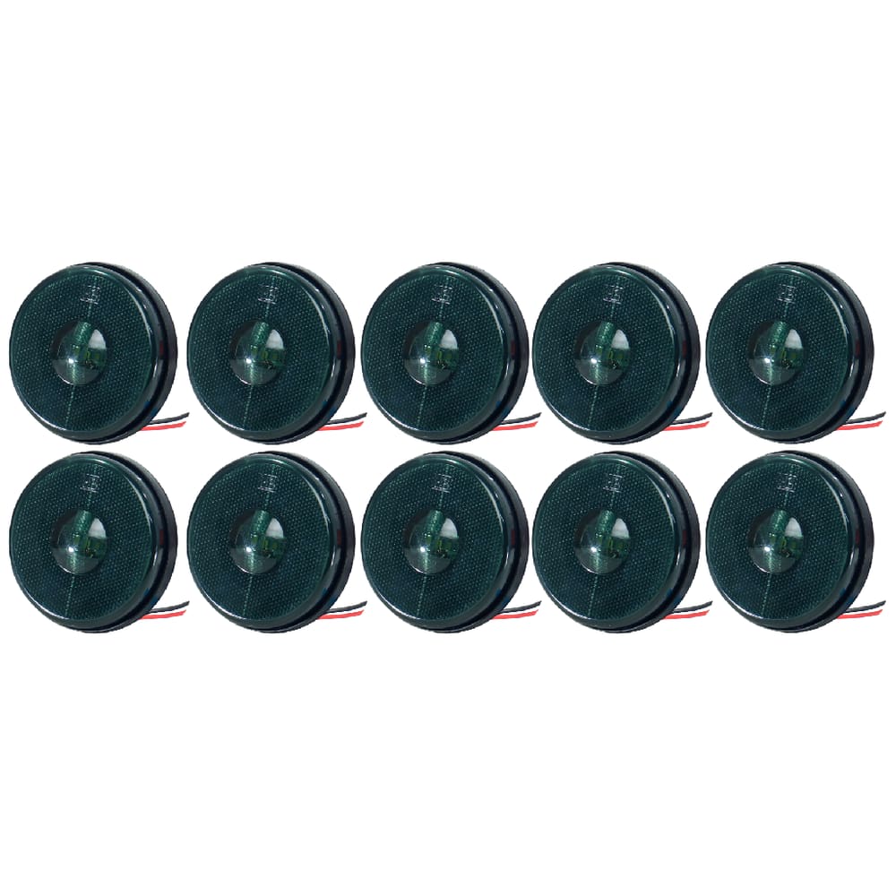 10 Sinaleira Lateral Para Carreta Led Verde Sem Suporte