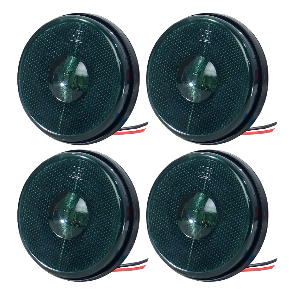 4 Sinaleira Lateral Para Carreta Led Verde Sem Suporte