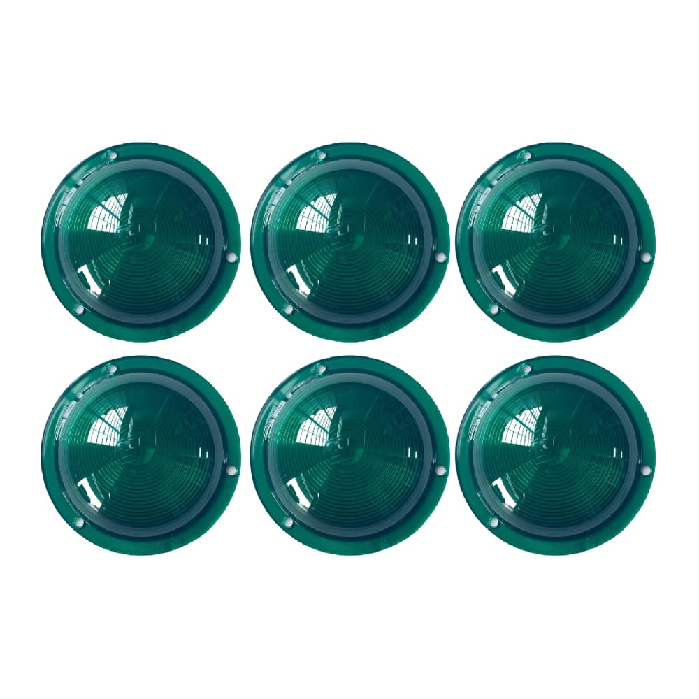 6 Lente Lanterna Degrau Universal Verde - Gf0007vd