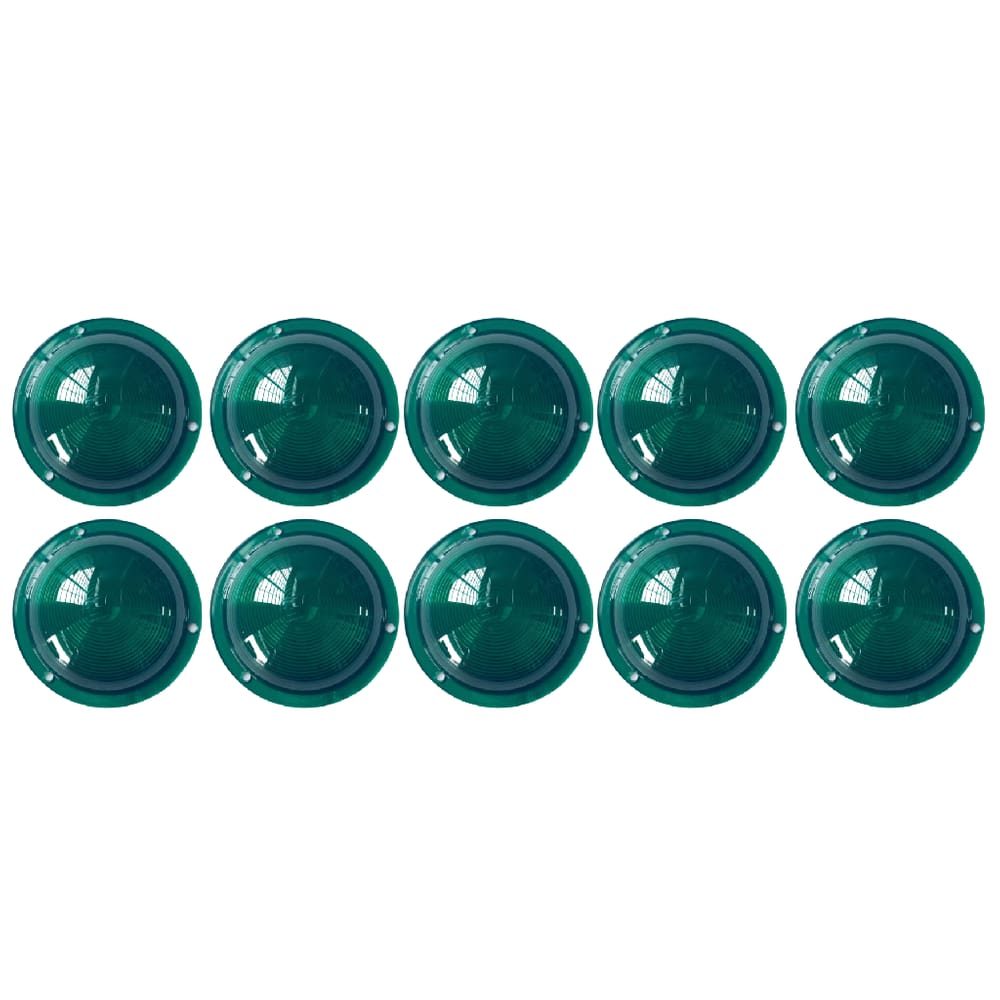 10 Lente Lanterna Degrau Universal Verde - Gf0007vd