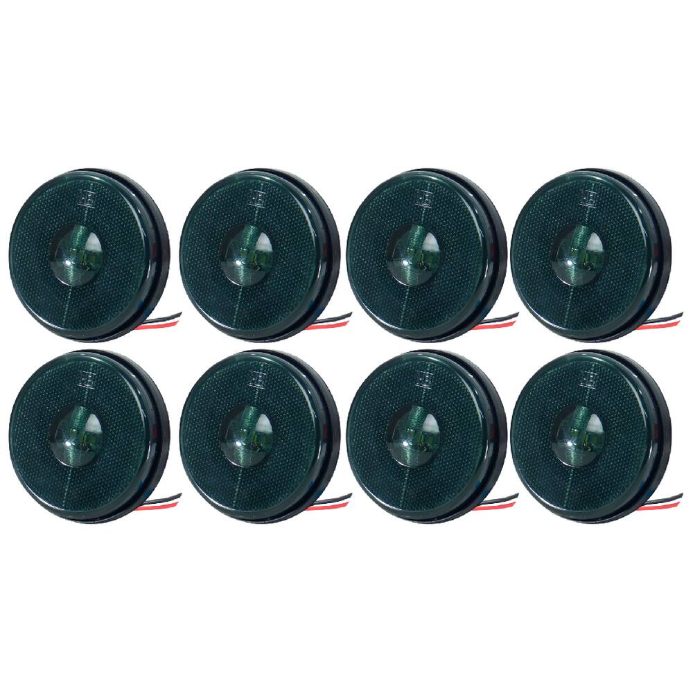 8 Sinaleira Lateral Para Carreta Led Verde Sem Suporte