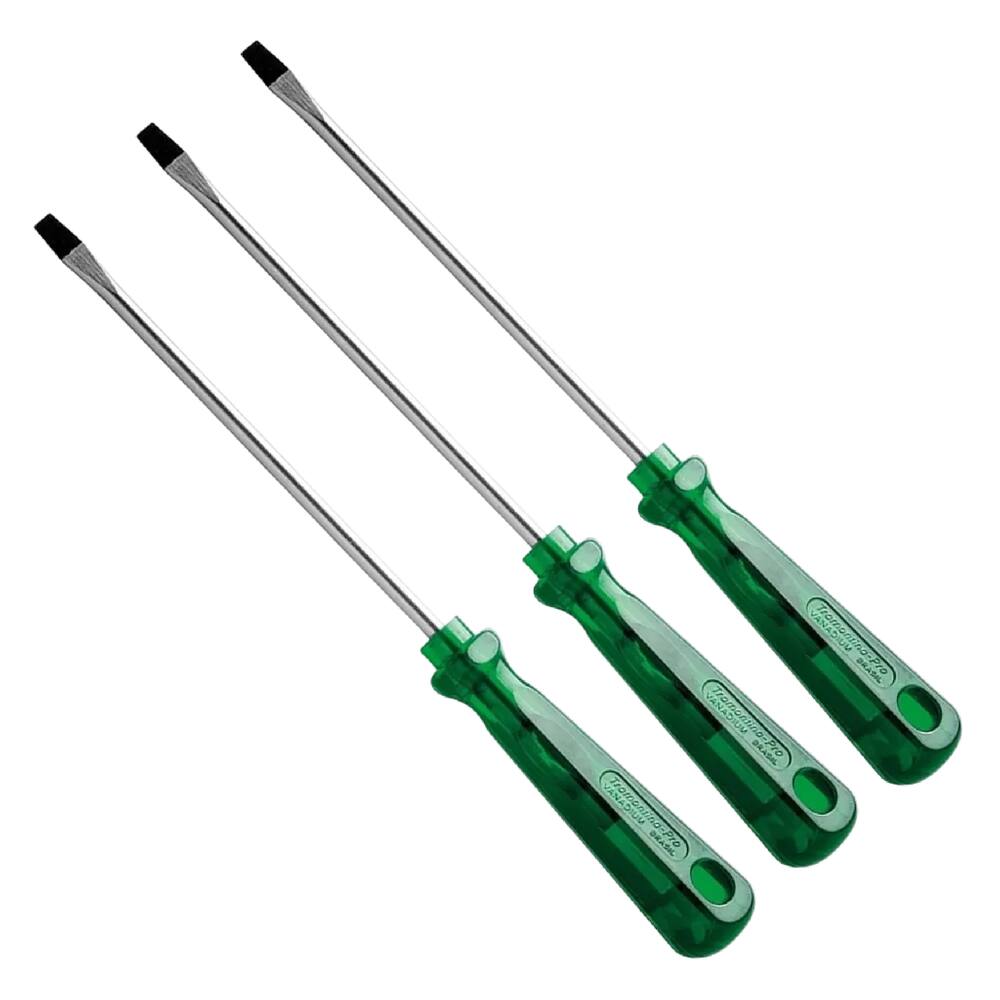 Kit 3 Chave De Fenda Crv 1/8x3 Crv Tramontina Pro 44110/010