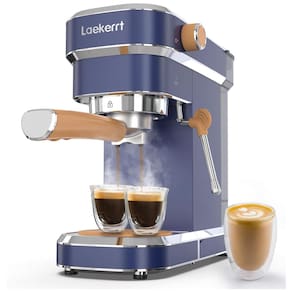Cafeteira Elétrica Expresso Automática 20Bar, Aço Inoxidável, 110v, LAEKERRT, Azul