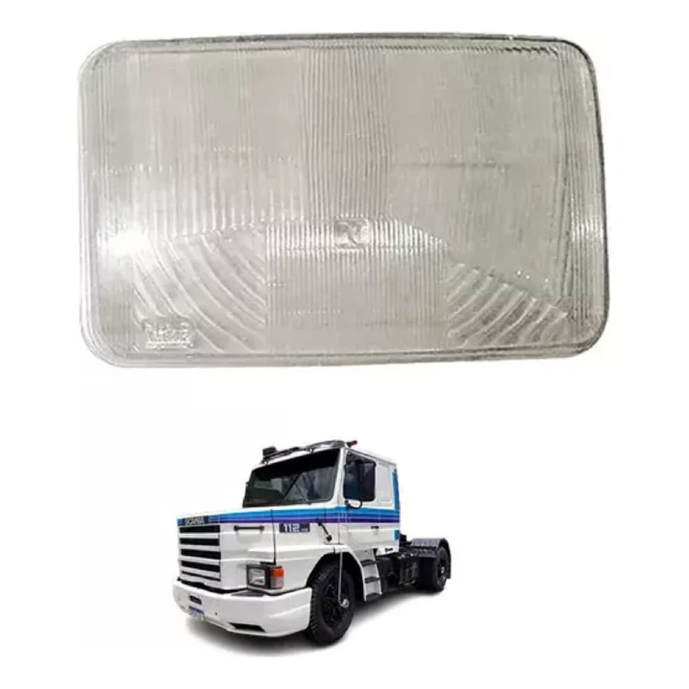 Vidro Lente Farol Volvo N10 N12 Para Scania 112 113 - 1984 A