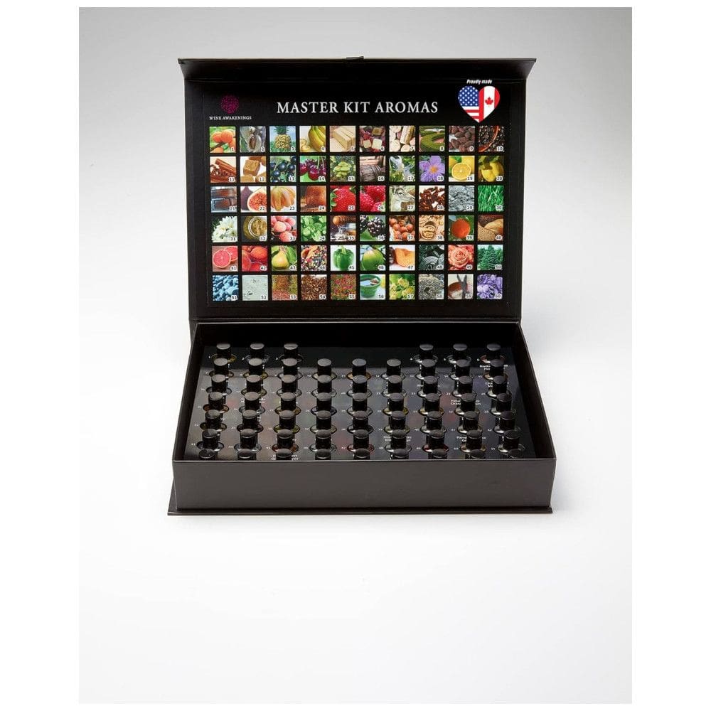 Kit de 60 Aromas de Vinhos com Manual com mais de 50 Páginas, WINE AWAKENINGS, Marrom
