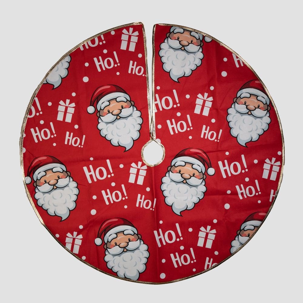 Saia Para Árvore de Natal Temática Papai Noel 120cm