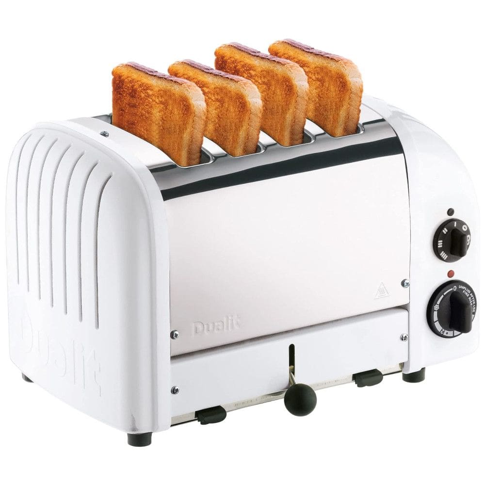 Torradeira Elétrica 4 Fatias com 3 Níveis de Tostagem, Branca, 110v, DUALIT 47153, Branco
