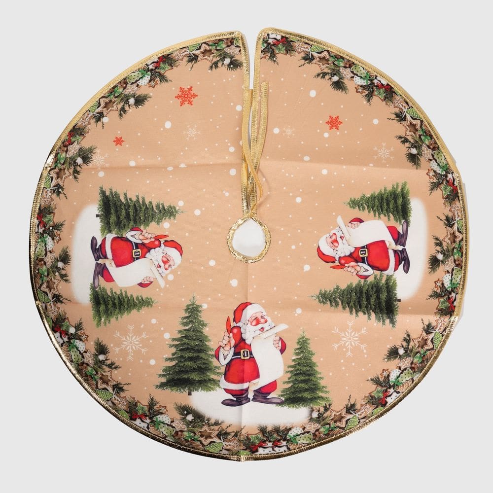 Saia Para Árvore de Natal Temática Papai Noel 120cm