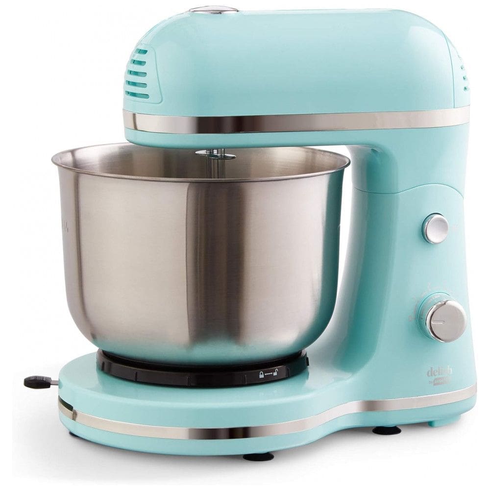 Delish by Batedeira Planetária Elétrica 3.5L com 5 Velocidades Aço Inoxidável 350W, 110v, DASH DCSM350GBBU02, Azul