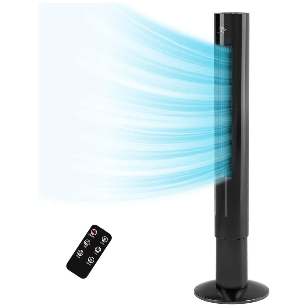 Ventilador de Torre Oscilante com Controle Remoto e Visor LCD, 110V 45W, R.W.FLAME, Rosa