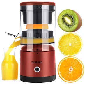 Centrifuga de Frutas Portátil Recarregável com USB e Escova de Limpeza, DUSENHO 110V, Vermelha