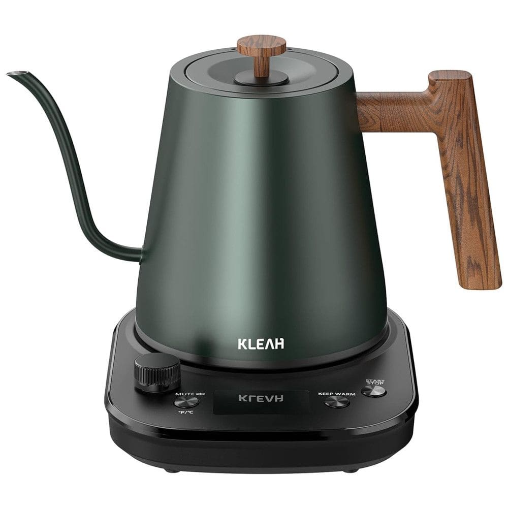 Chaleira Elétrica 0,8L com Controle de Temperatura e Desligamento Automático, 110V 1200W KLEAH, Verde