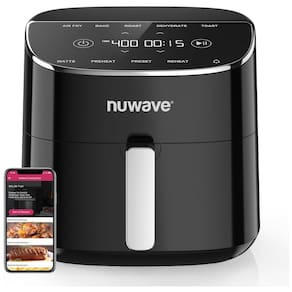 Fritadeira de Ar Nuwave Brio Plus 8 Litros - Nova Versão Aprimorada - Livre de Substâncias Tóxicas - 7 Funções de Cozimento - Fritar,