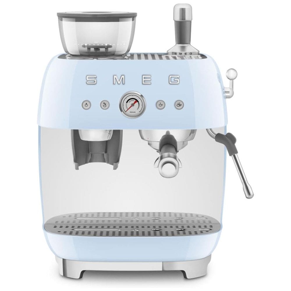 Cafeteira Espresso Semiautomática Smeg Retro, EGF03PBUS, Azul Pastel