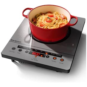 Cooktop Elétrico de Uma Boca, Fogão Elétrico Portátil 110V, Controle por Toque, Trava de Segurança, Timer - Níveis de Potência, 1800W
