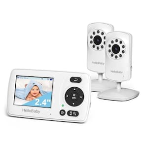 Monitor HelloBaby com 2 Câmeras, Tela Portátil de Viagem de 6,1 centímetros, Alcance de 304 metros, Visão Noturna, Modo VOX, Economia de