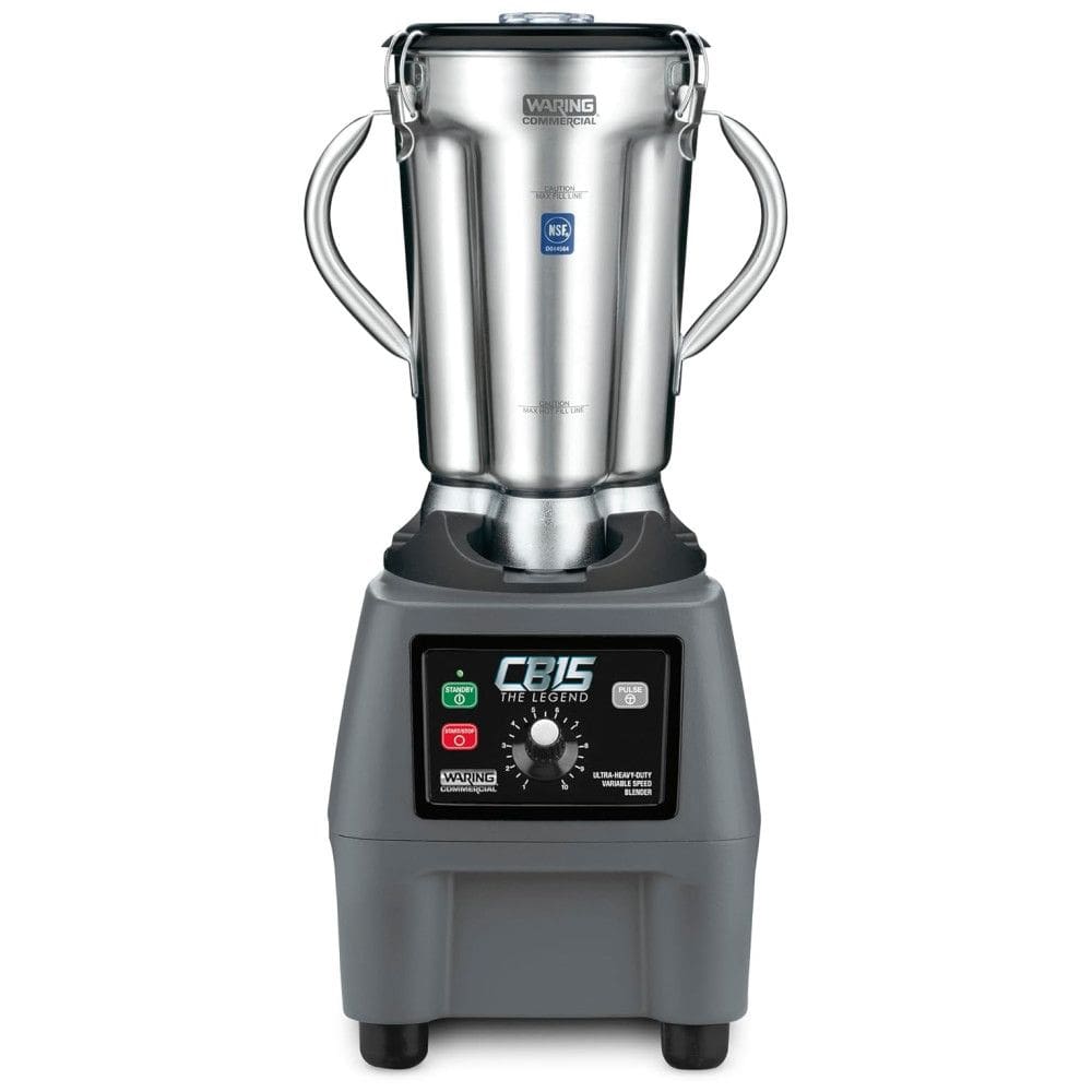 Liquidificador Waring Commercial CB15V Ultra Resistente 3,75 CV, Painel Touch e Velocidade Variável, Jarra Inox 4,7 Litros
