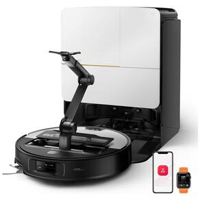 Robô Aspirador roborock Saros Z70, Braço OmniGrip, IA Potente, Sucção 22.000Pa, Ultraleve, FlexiArm Riser, AdaptiLift - 1200W.