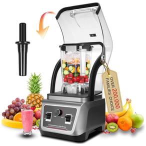 Liquidificador Comercial com Proteção à Prova de Som - Potente e Silencioso, Autolimpante, 2200W,Hijolla