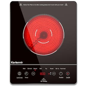 Cooktop Elétrico Portátil 110v com Timer e Trava de Segurança, 9 Níveis de Potência, Ideal para Cozinhas Compactas,Karienvir