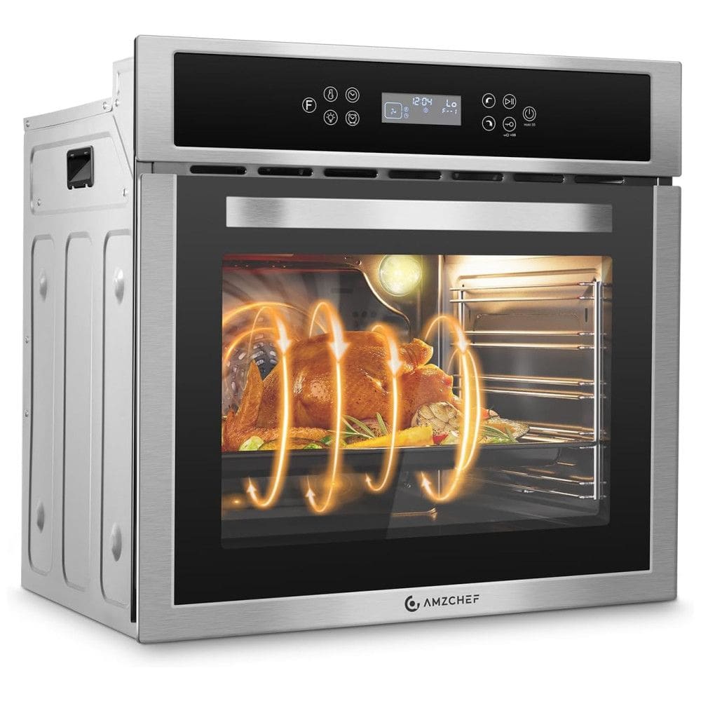 Forno de Parede Elétrico AMZCHEF com Cesto de Fritura e 10 Funções de Cozimento