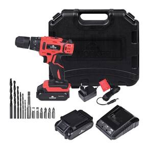 Parafusadeira Furadeira A Bateria 18V Bivolt Com 17 Peças Worker