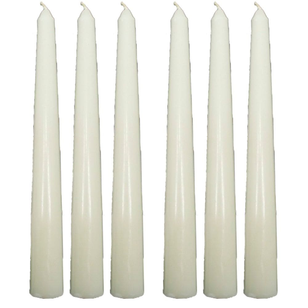 Conjunto 6 Vela Natalina Decoração Branca Para Castiçal 21cm