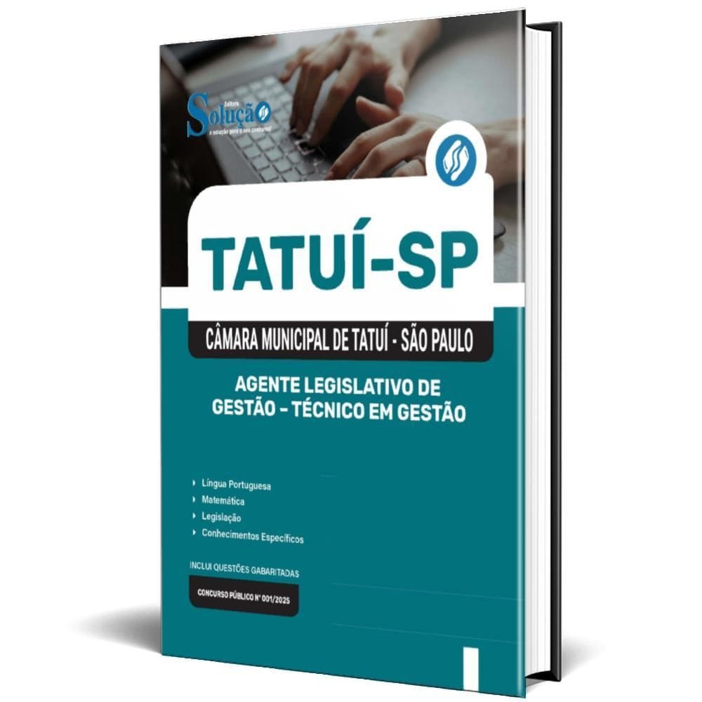 Apostila Câmara Tatuí Sp 2025 Agente Legislativo Gestão