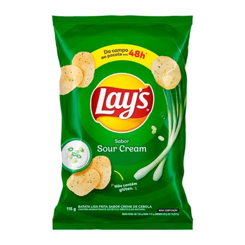 Batata Lays Sour Cream com 115g