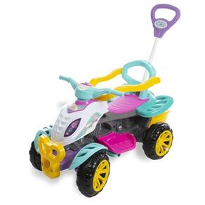 Carrinho De Passeio Infantil Quadriciclo Com Haste E Pedal Menina