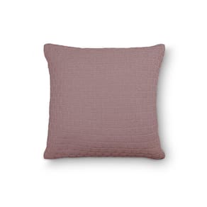 Capa De Almofada Decorativa Tricot Golden Com Zíper Rosa Místico