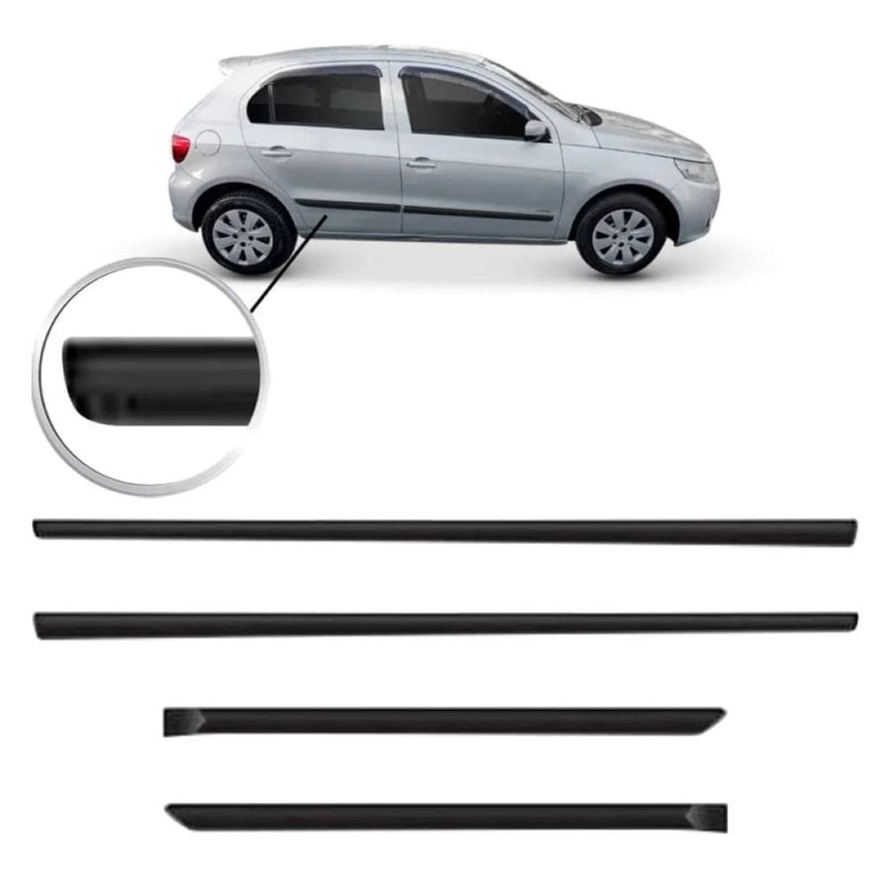 Friso Lateral Preto Gol G5 4 Portas 2009 a 2012