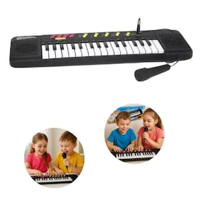 Piano Teclado Pop Musical Com Microfone Brinquedo Infantil