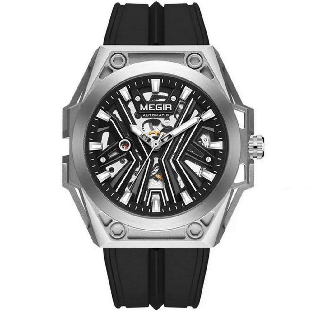 Relógio Masculino Automático  Esportivo Pulseira de Silicone Impermeavel