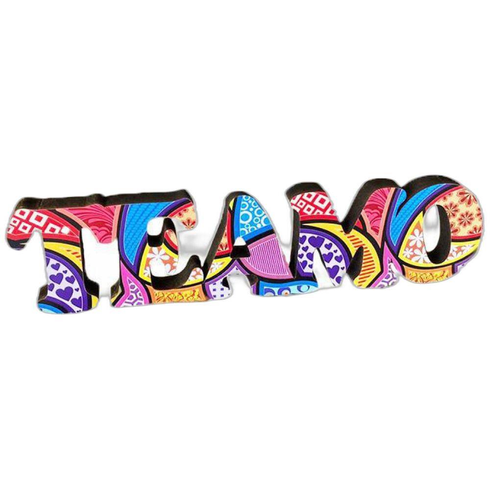 Palavra Te Amo Em Mdf Estampa Decoryou - Ref 43