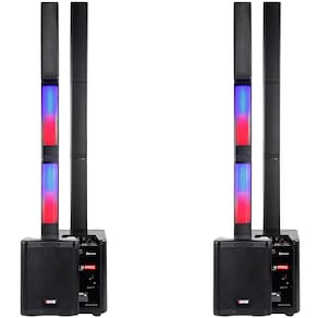 Kit 2 Sistema de Som Novik Stage 8 Pro Portátil Bluetooth USB Mixer