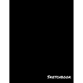 Caderno de esboços Genérica 8,5 x 11 cm, grande, preto, 100 páginas