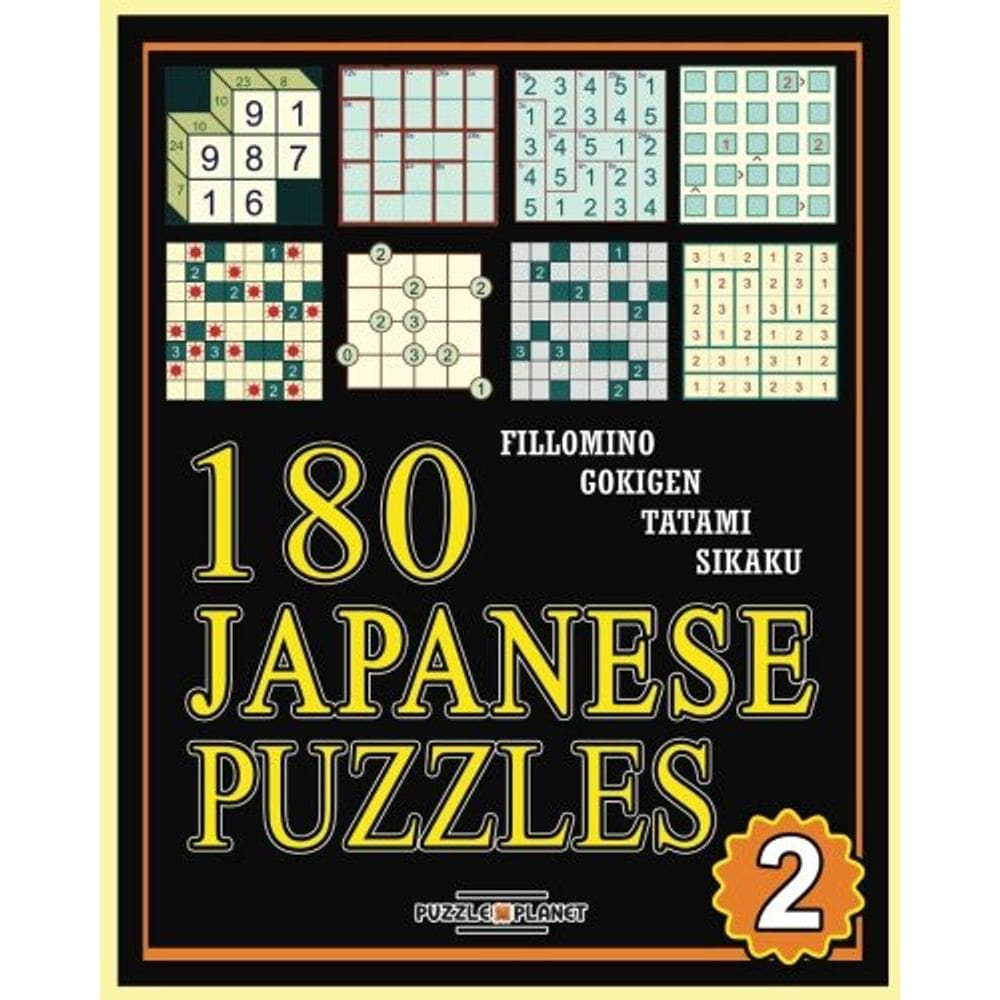 Livros de quebra-cabeça japoneses 180 Vol. 2: Fillomino - Gokigen - Tatami - Sikaku